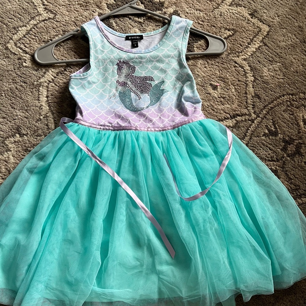 Zunie Aqua and Lavender Mermaid dress